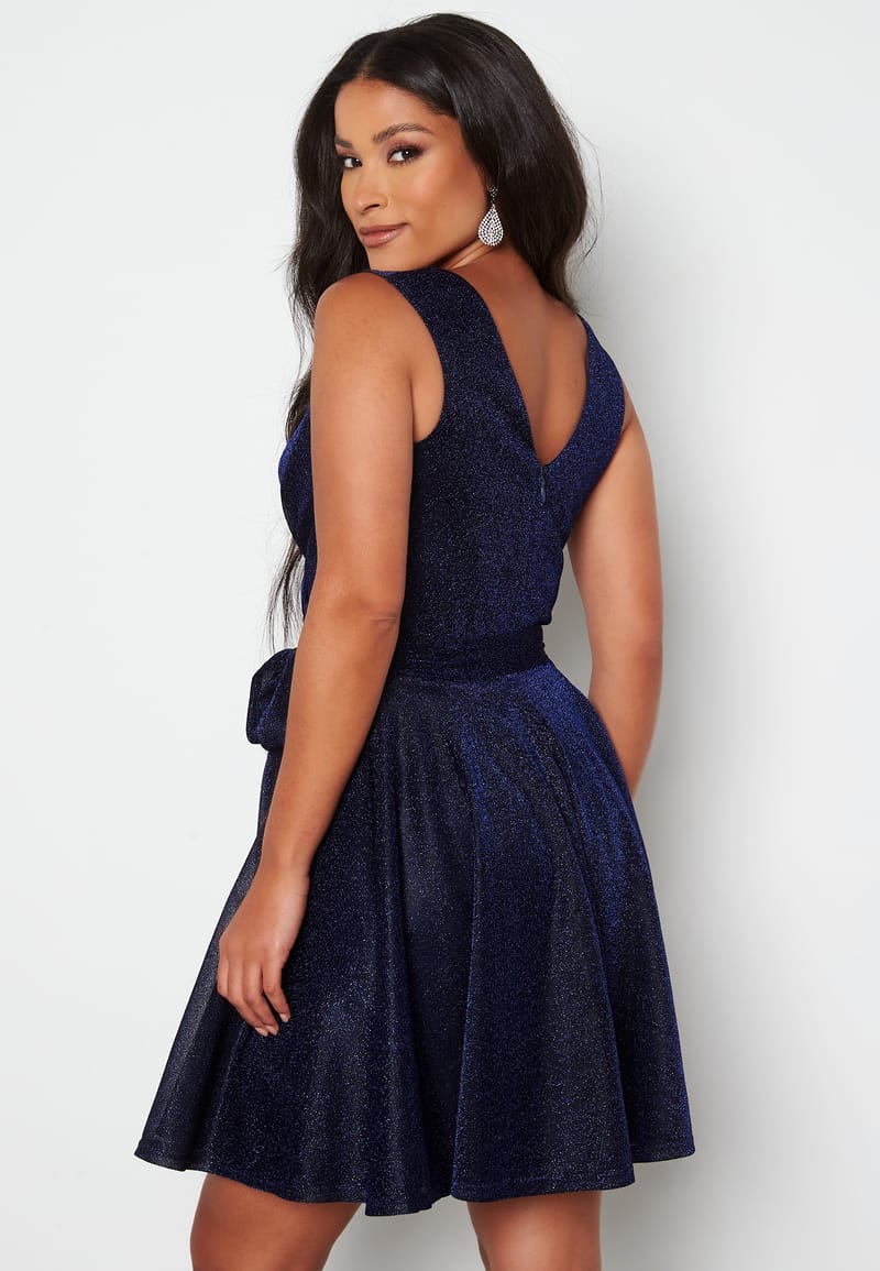 Goddiva Lurex Skater Dress