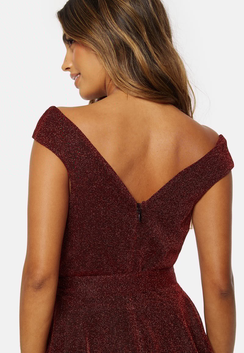 Goddiva Lurex Skater Dress