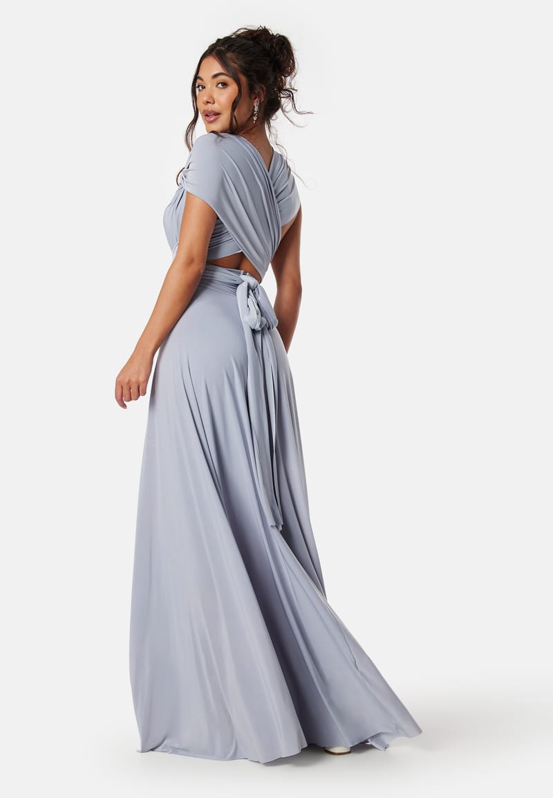 Goddiva Multi Tie Maxi Dress Split