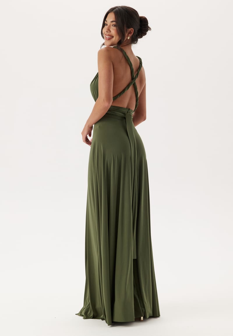 Goddiva Multi Tie Maxi Dress Split