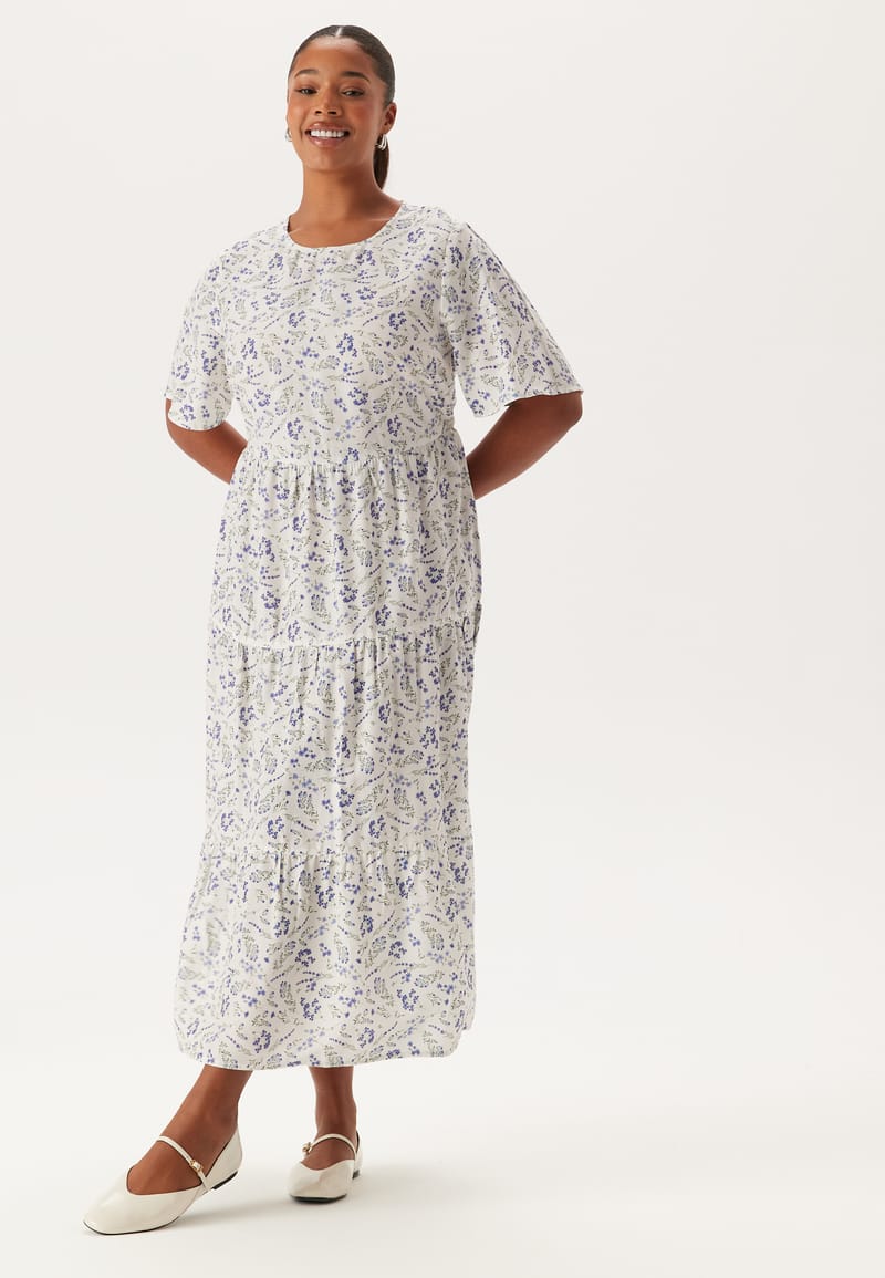 Happy Holly Butterfly Sleeve Viscose Midi Dress
