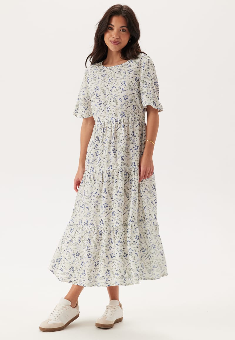 Happy Holly Butterfly Sleeve Viscose Midi Dress