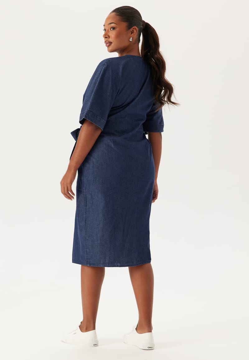 Happy Holly Denim Wrap Dress