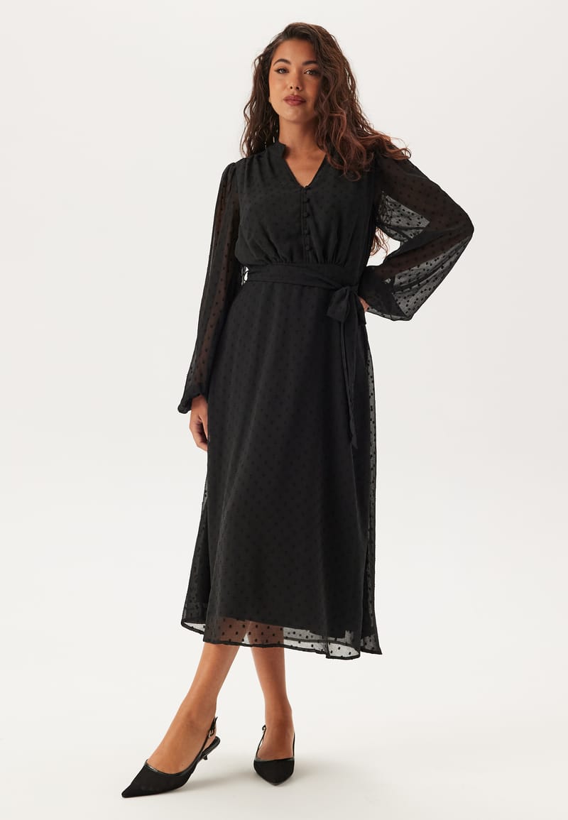 Happy Holly Dotted Button Dress