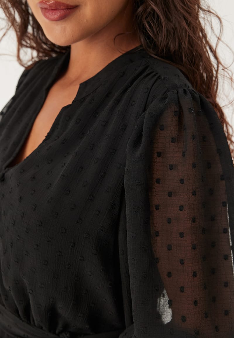 Happy Holly Dotted Button Dress
