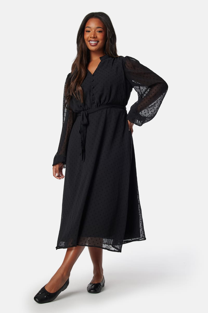 Happy Holly Dotted Button Dress