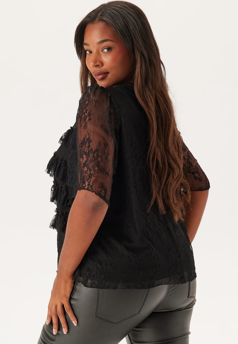 Happy Holly Frill Detail Wide Sleeve Blouse