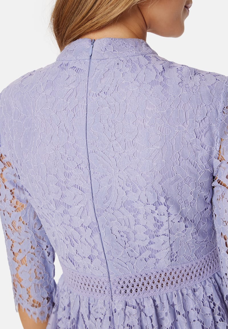 Happy Holly High Neck Lace Dress