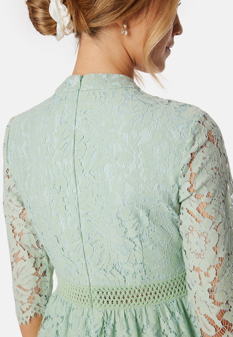 Happy Holly High Neck Lace Dress