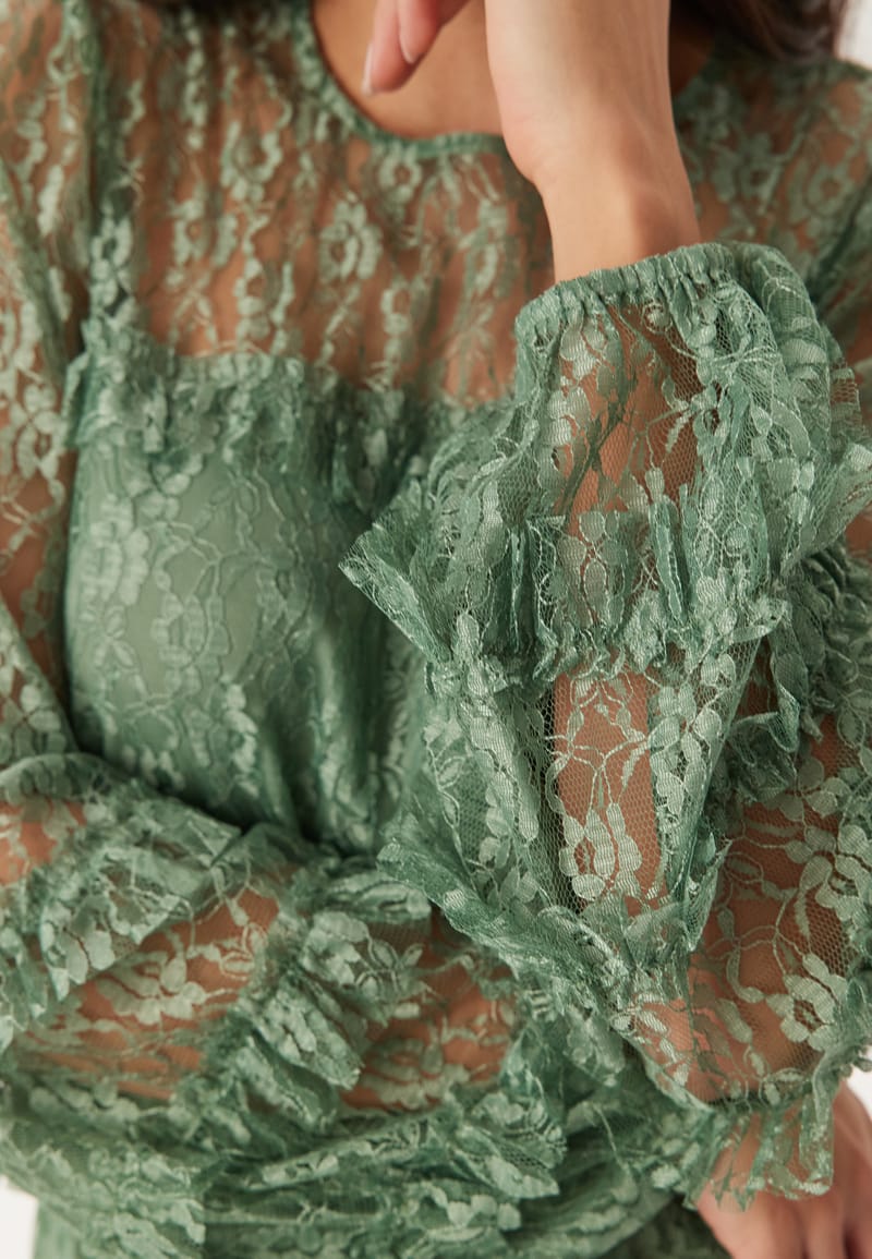 Happy Holly Midi Lace Dress