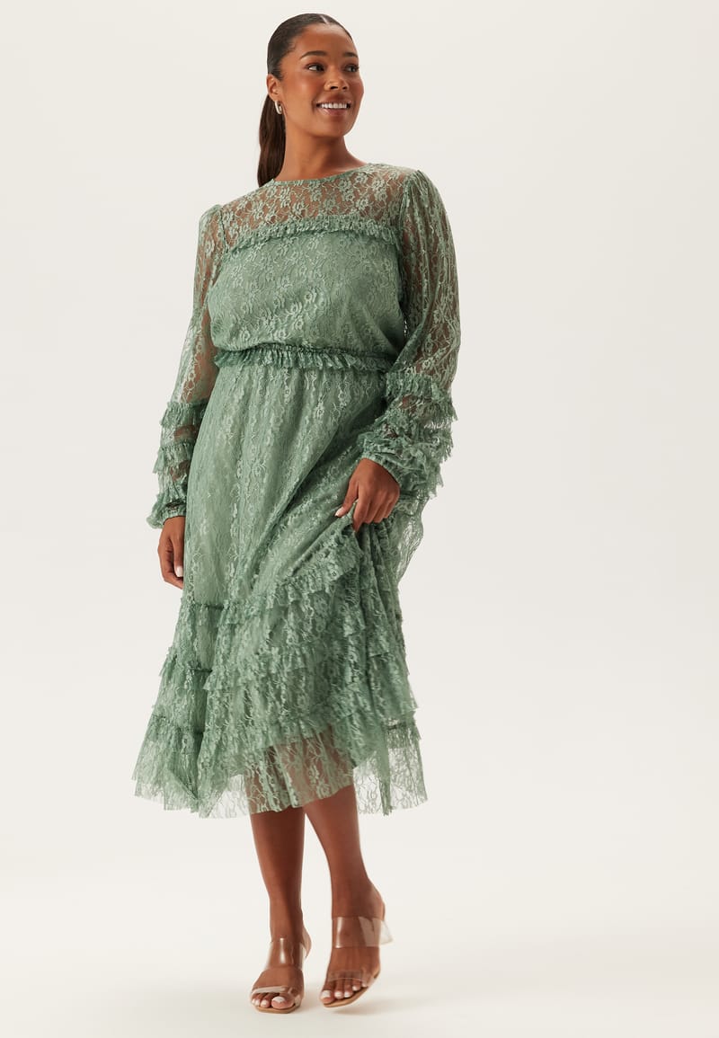 Happy Holly Midi Lace Dress