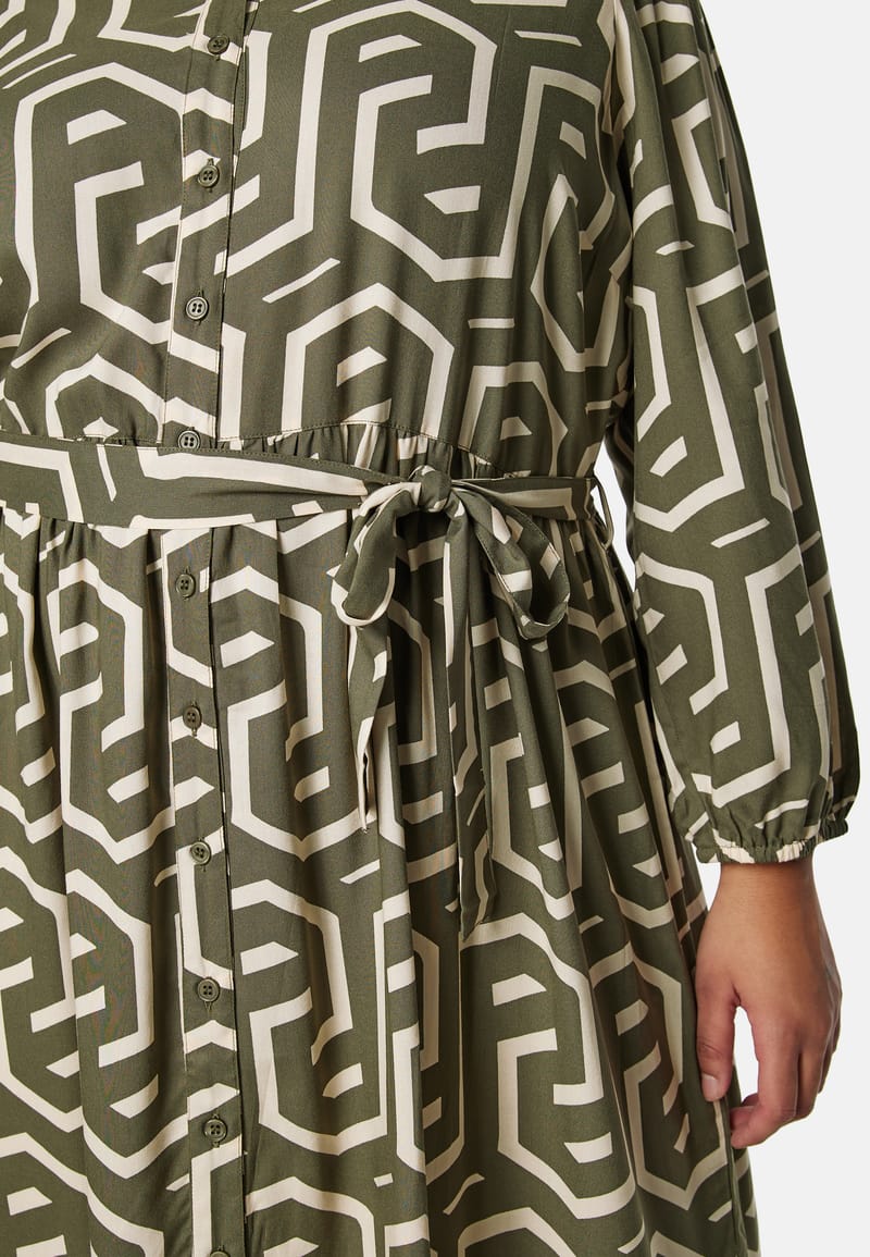 Happy Holly Viscose Shirt Dress