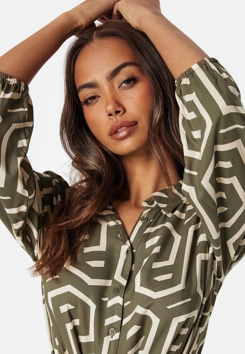 Happy Holly Viscose Shirt Dress