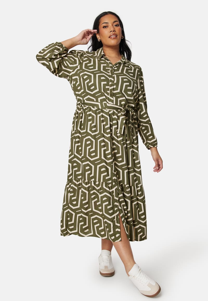 Happy Holly Viscose Shirt Dress