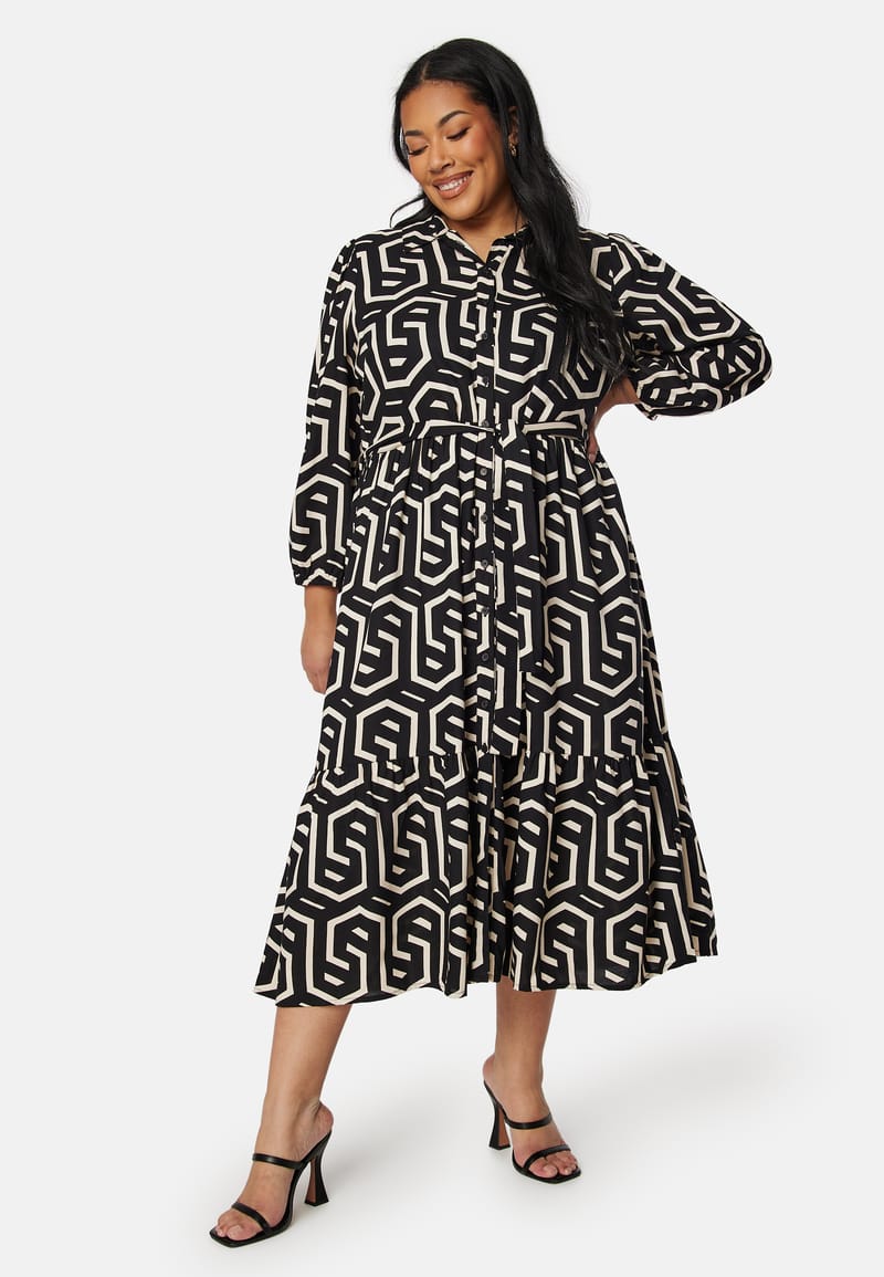Happy Holly Viscose Shirt Dress
