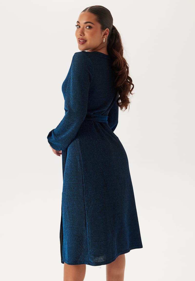 Happy Holly Sparkling Midi Wrap Dress