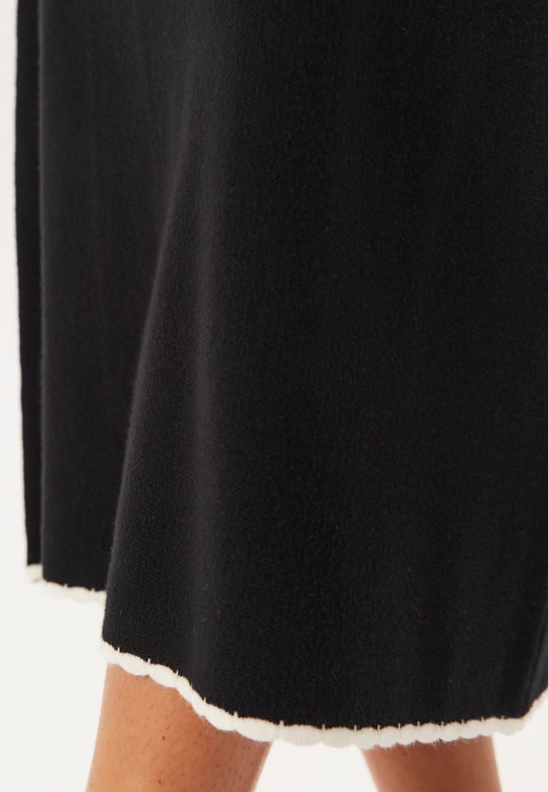 Happy Holly Viscose Contrast Knitted Skirt