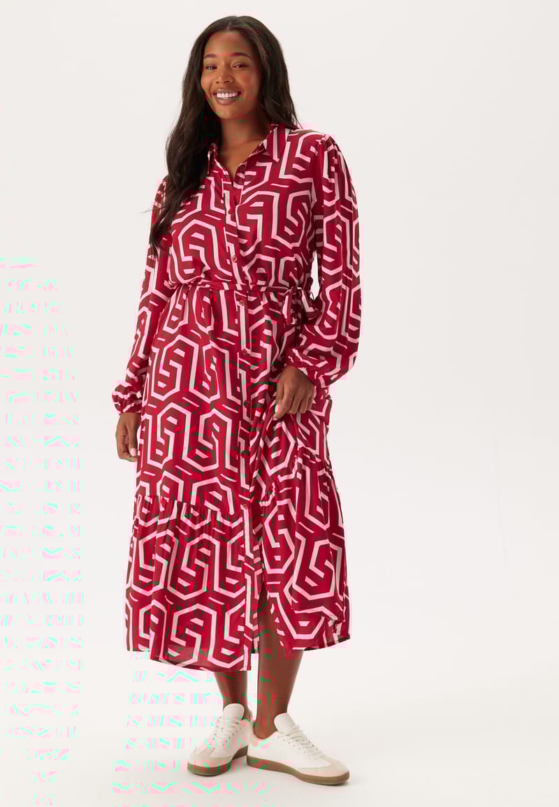 Happy Holly Viscose Long Sleeve Dress