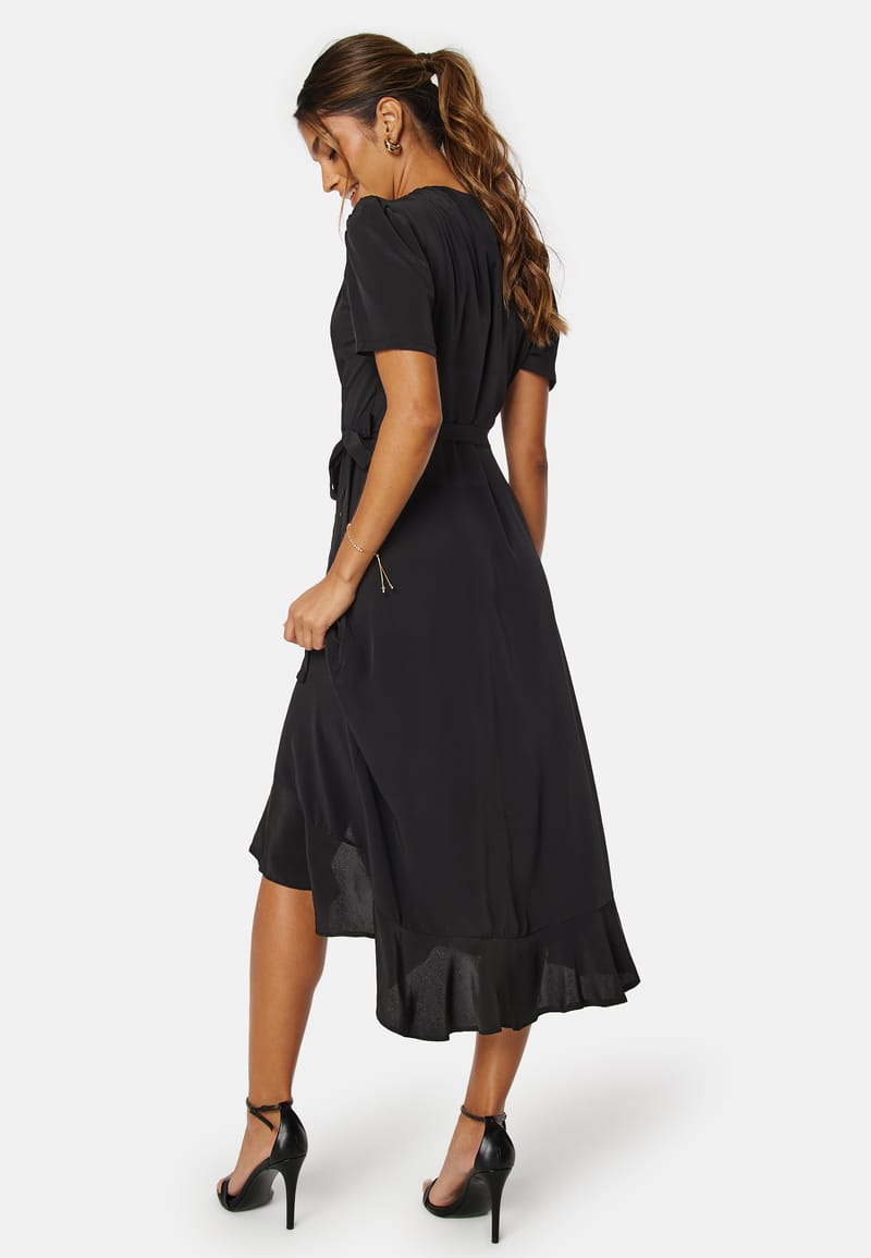 John Zack Short Sleeve Wrap Dress