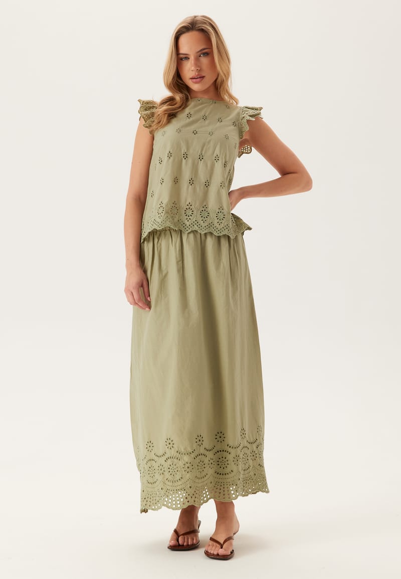 ONLY Onllou Life Emb Long Skirt