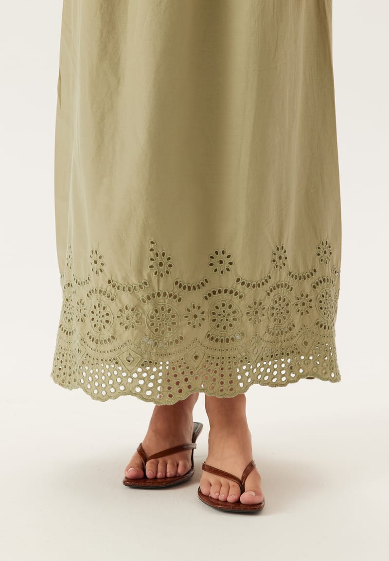 ONLY Onllou Life Emb Long Skirt