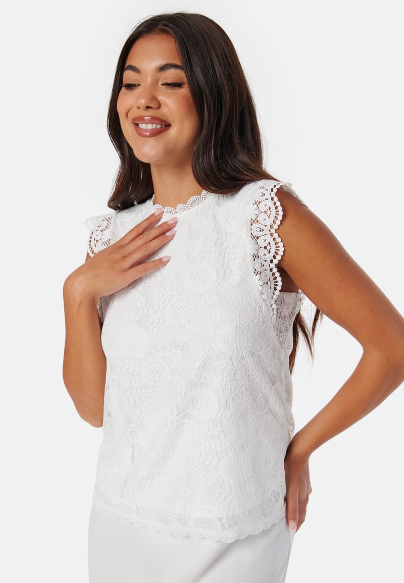 Pieces Olline SL Lace Top