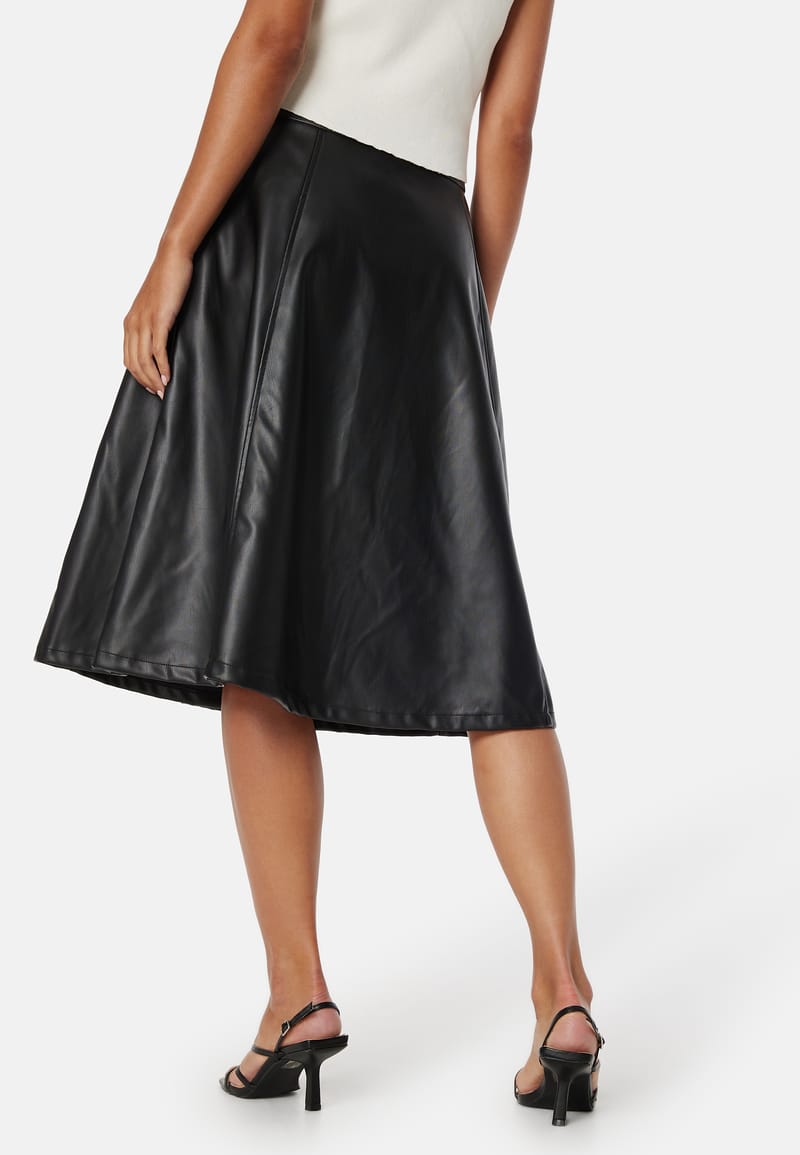 VILA Brown HW Coated Skirt