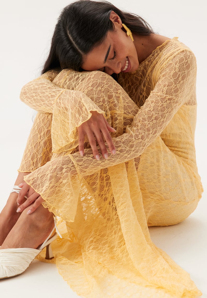 Andrea Norrman X Bubbleroom Lace Long Sleeve Ankle Dress