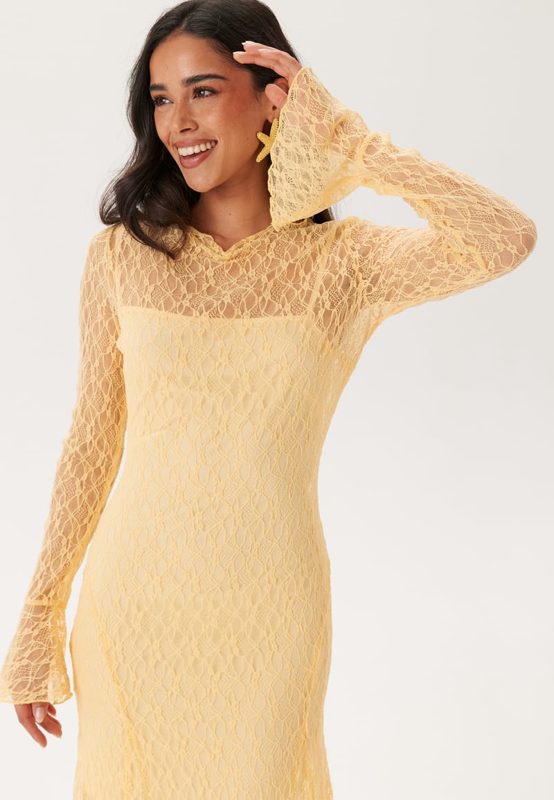 Andrea Norrman X Bubbleroom Lace Long Sleeve Ankle Dress