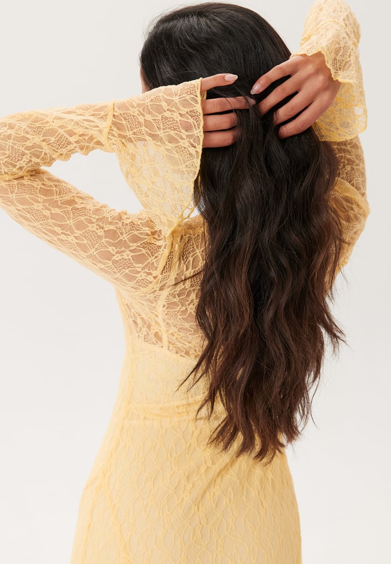 Andrea Norrman X Bubbleroom Lace Long Sleeve Ankle Dress