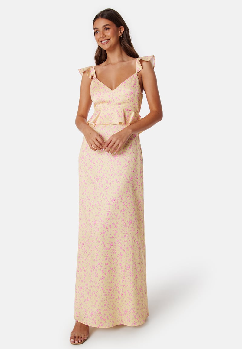 Andrea Norrman X Bubbleroom Andrea Tie Back Maxi Dress