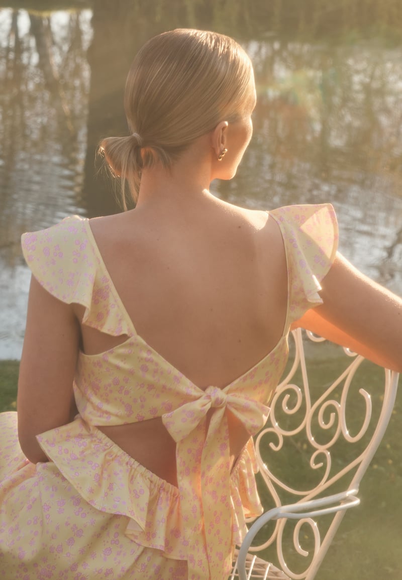Andrea Norrman X Bubbleroom Andrea Tie Back Maxi Dress