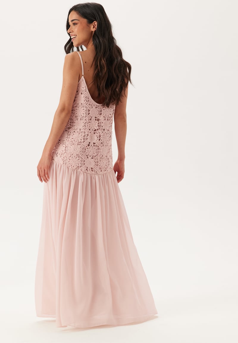 Andrea Norrman X Bubbleroom Crochet Bodice Maxi Dress