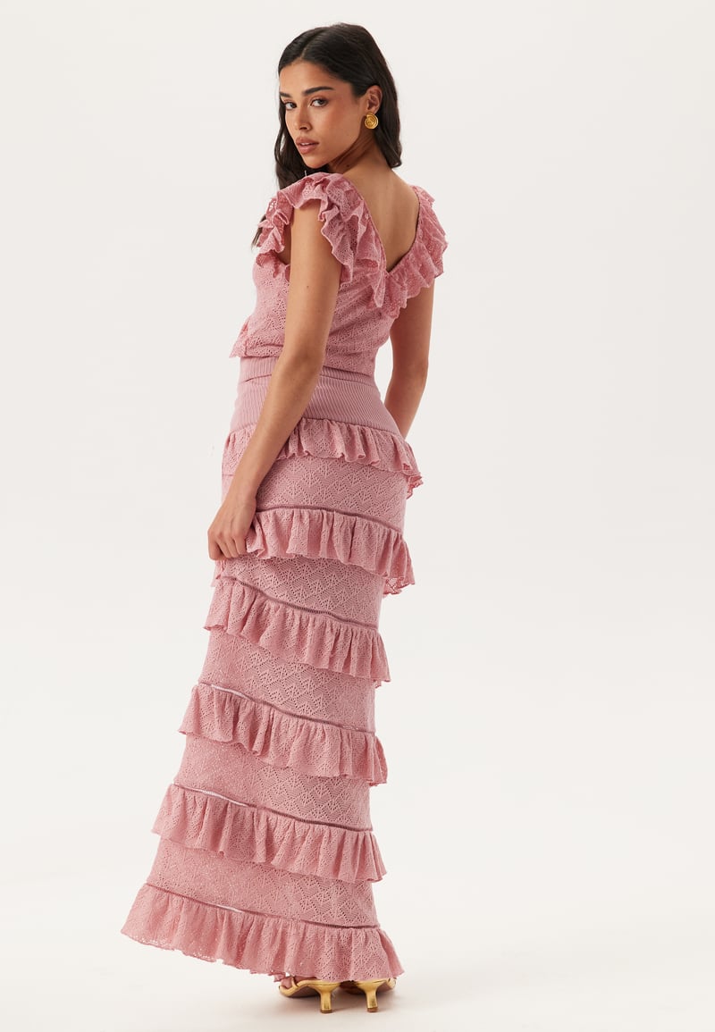 Andrea Norrman X Bubbleroom Knitted Frill Ankle Skirt 