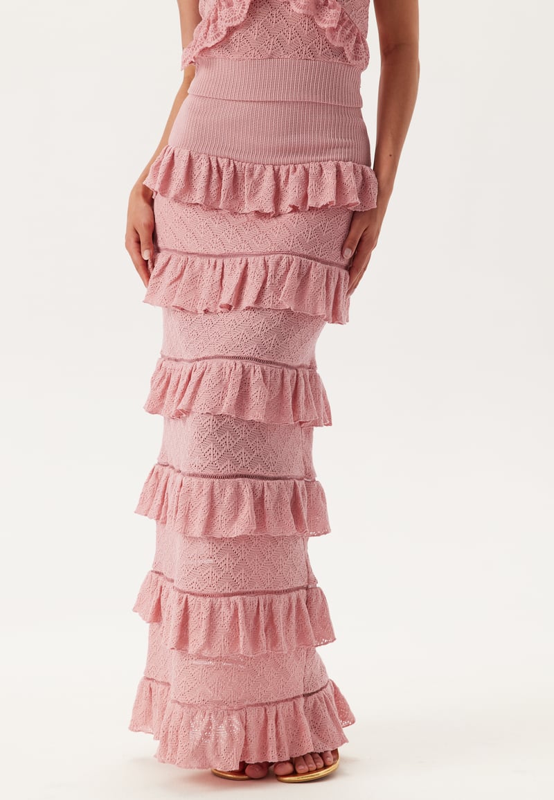 Andrea Norrman X Bubbleroom Knitted Frill Ankle Skirt 