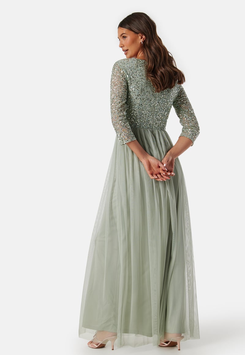 AngelEye Sequin Bodice Maxi Dress