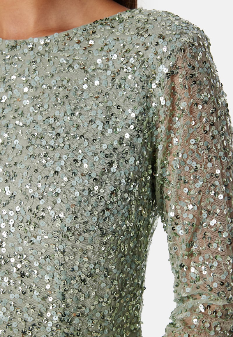 AngelEye Sequin Bodice Maxi Dress