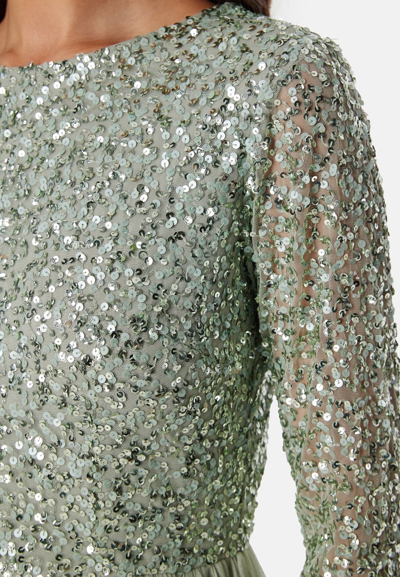 AngelEye Sequin Bodice Mid Dress