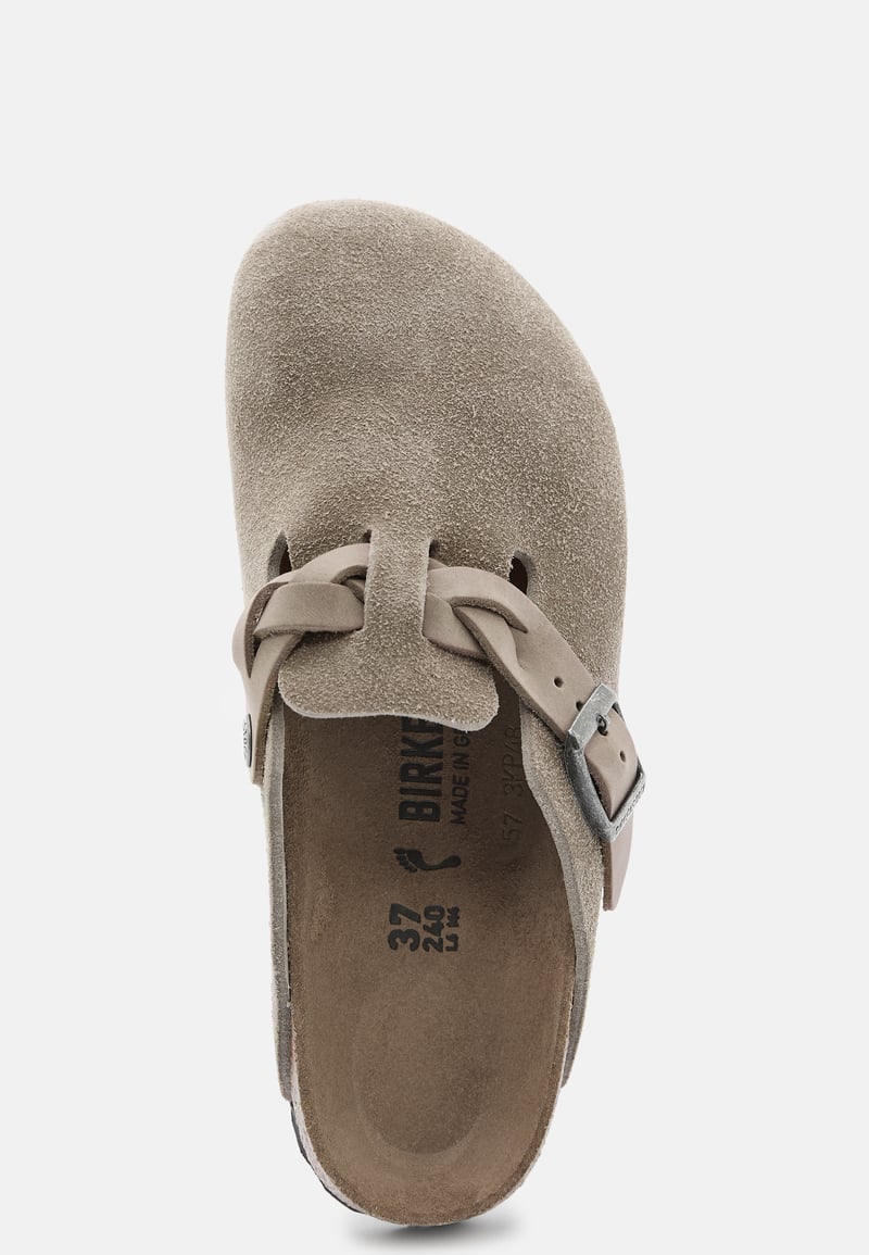 Birkenstock Boston Braided Suede Leather