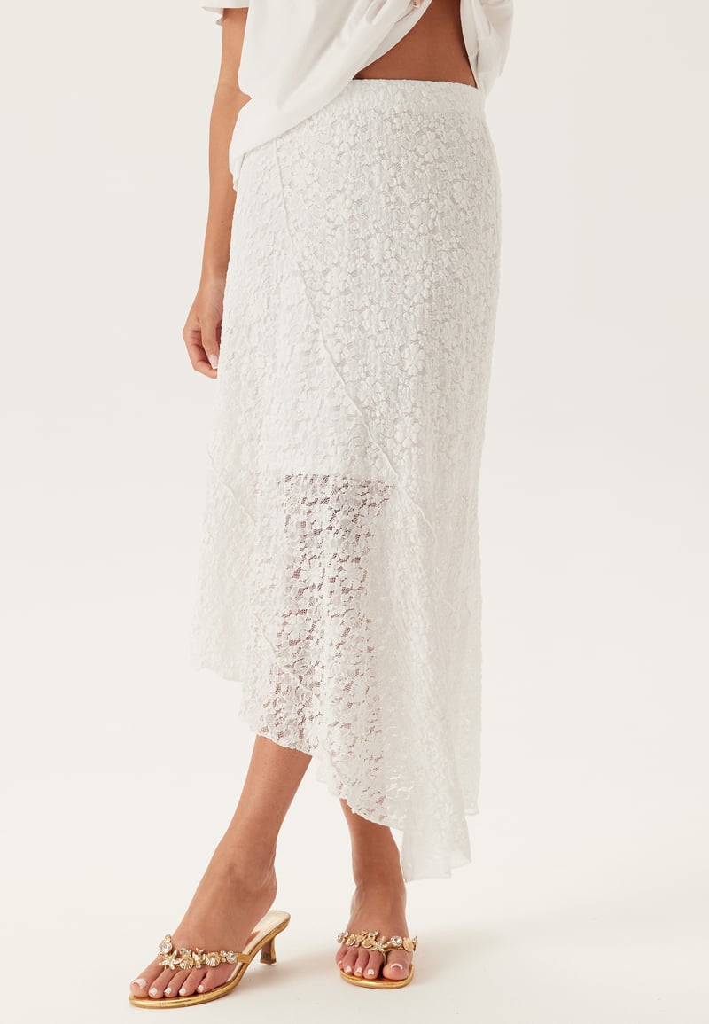 BUBBLEROOM Asymmetric Lace Skirt