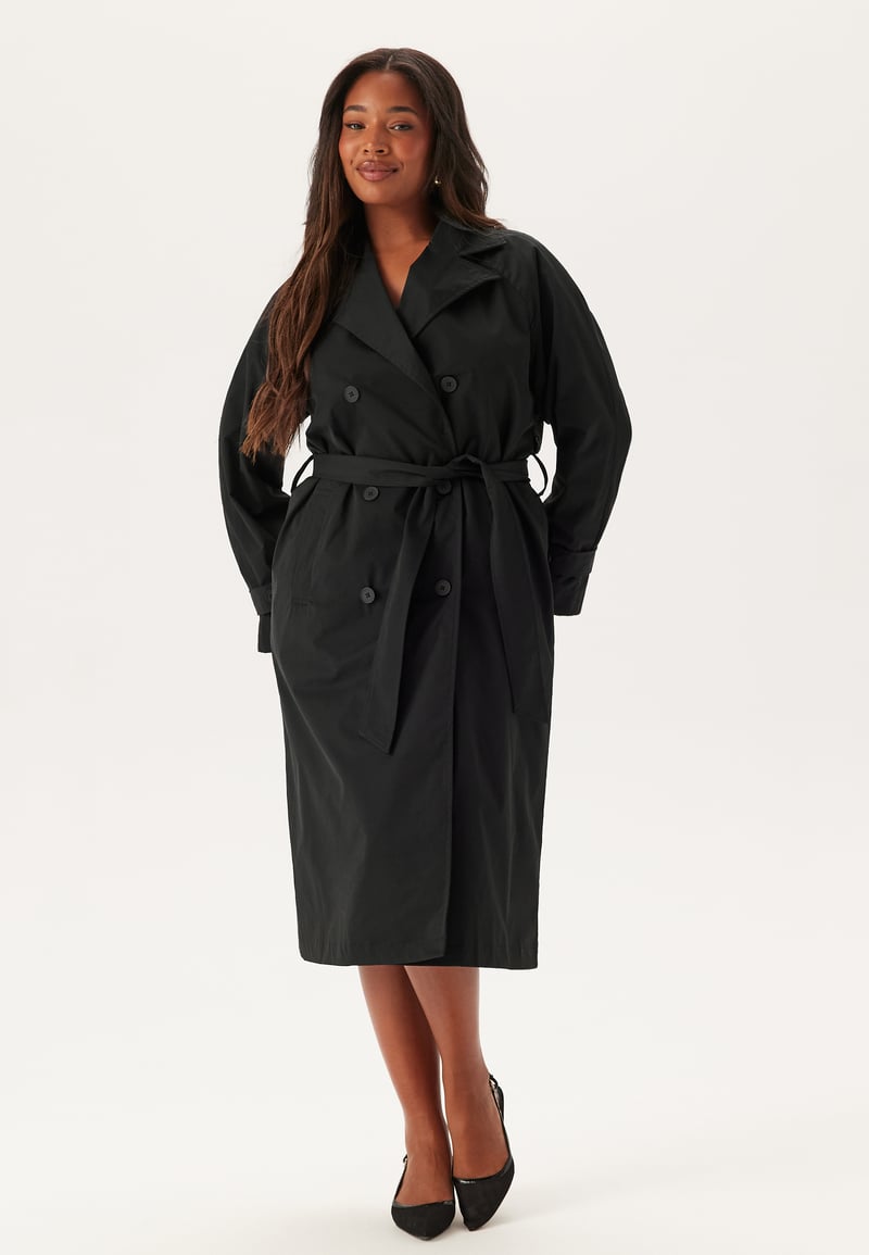 BUBBLEROOM Belted Midi Trenchcoat