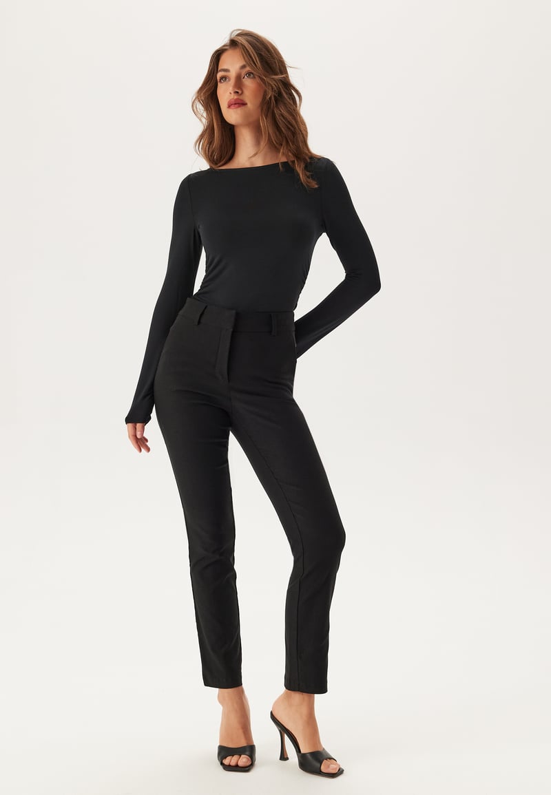 BUBBLEROOM High Waist Stretchy Front Pocket Trousers