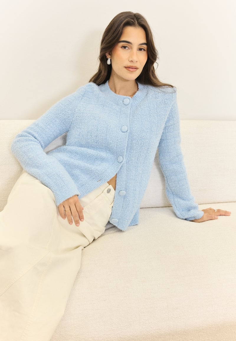BUBBLEROOM Bouclé Cardigan