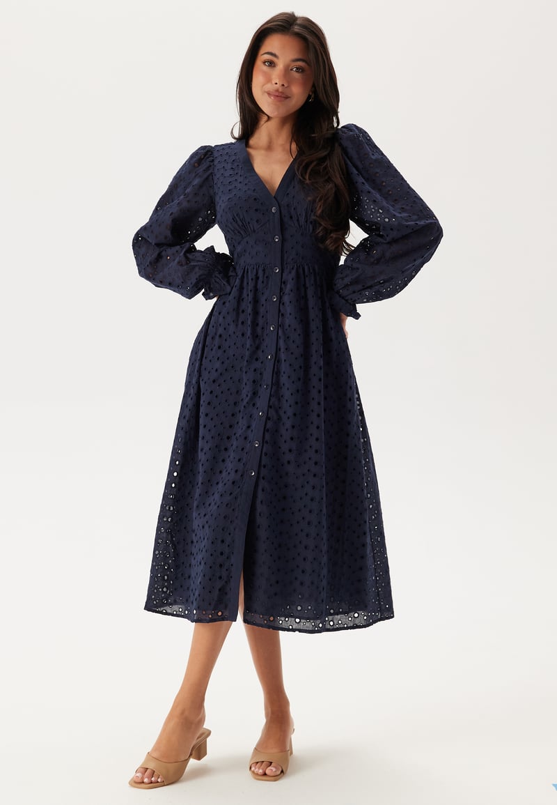 BUBBLEROOM Broderie Anglaise Midi Dress