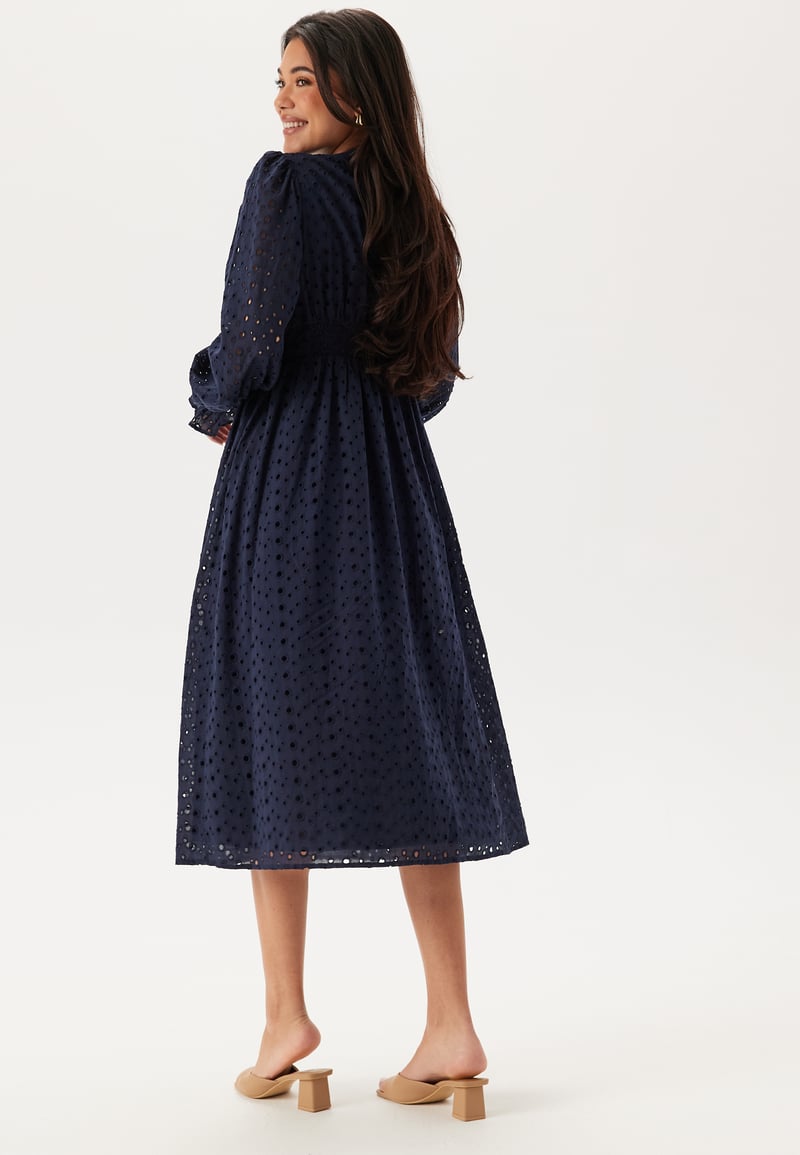 BUBBLEROOM Broderie Anglaise Midi Dress