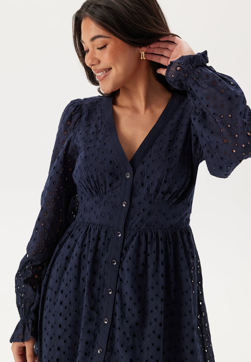 BUBBLEROOM Broderie Anglaise Midi Dress