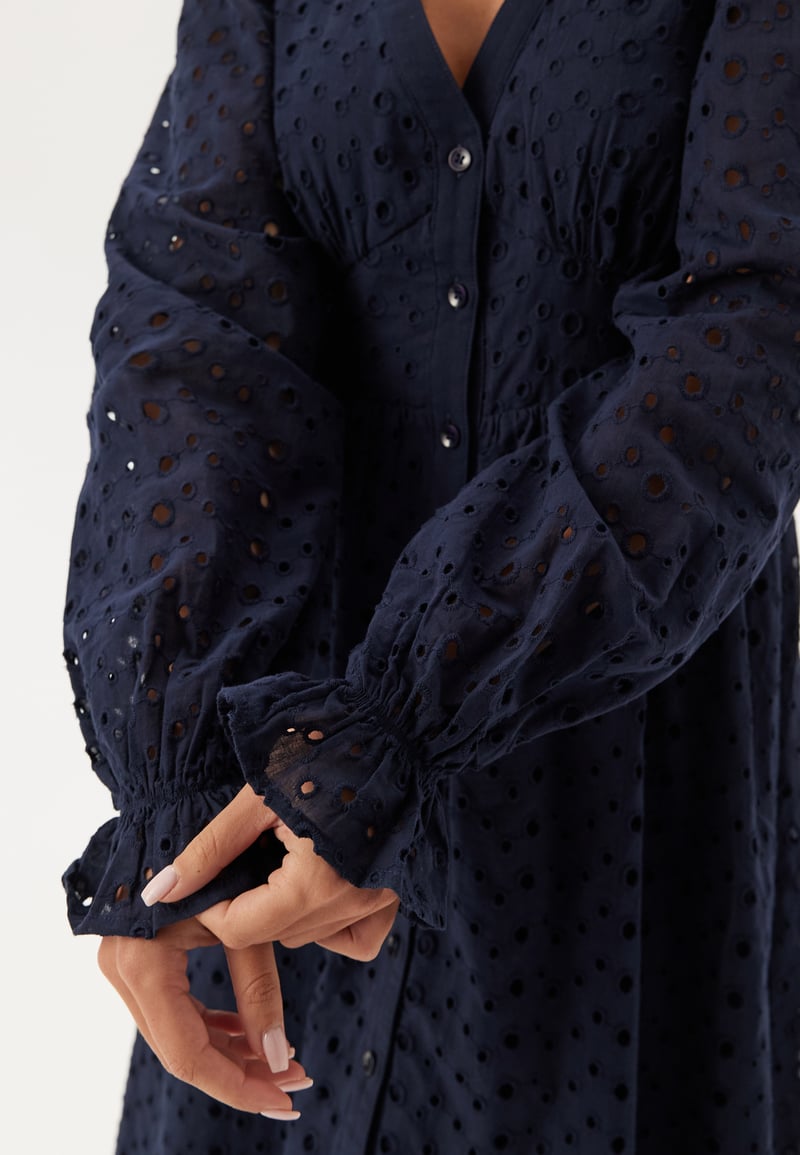 BUBBLEROOM Broderie Anglaise Midi Dress