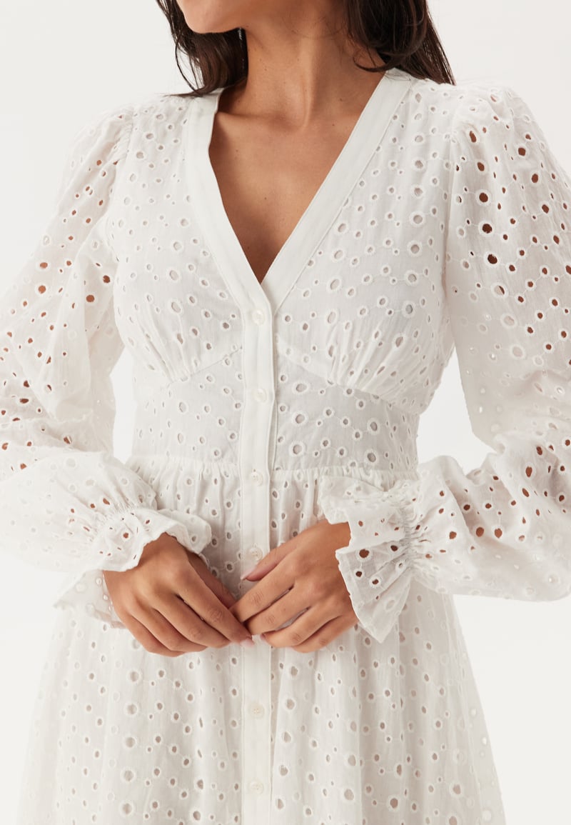 BUBBLEROOM Broderie Anglaise Midi Dress