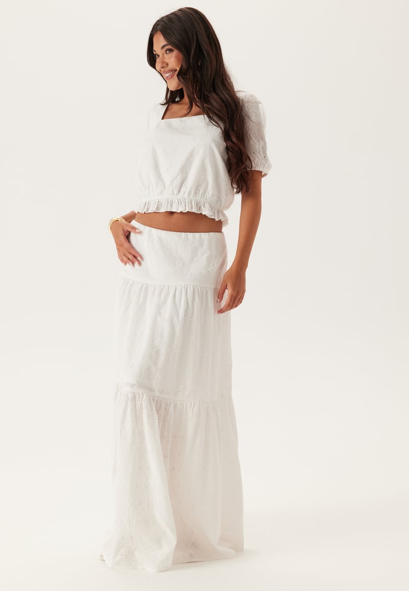 BUBBLEROOM Broderie Anglaise Short Sleeve  Blouse