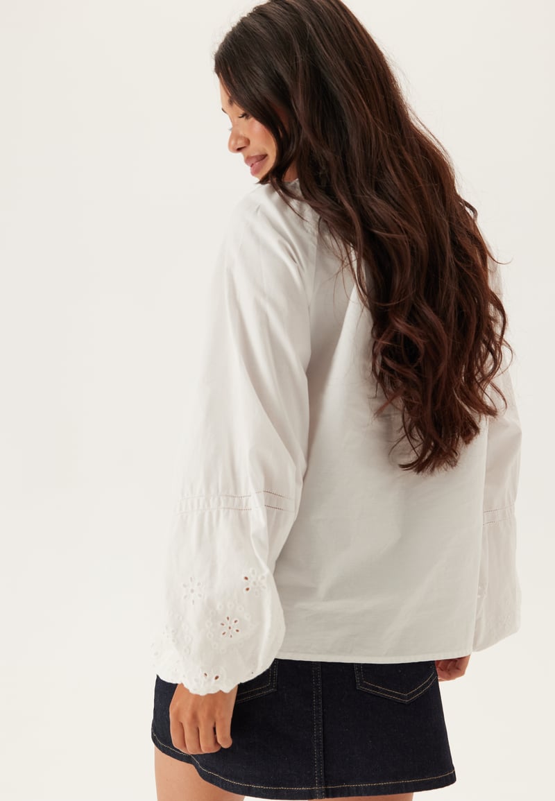 BUBBLEROOM Broderie Anglaise Tie Blouse 
